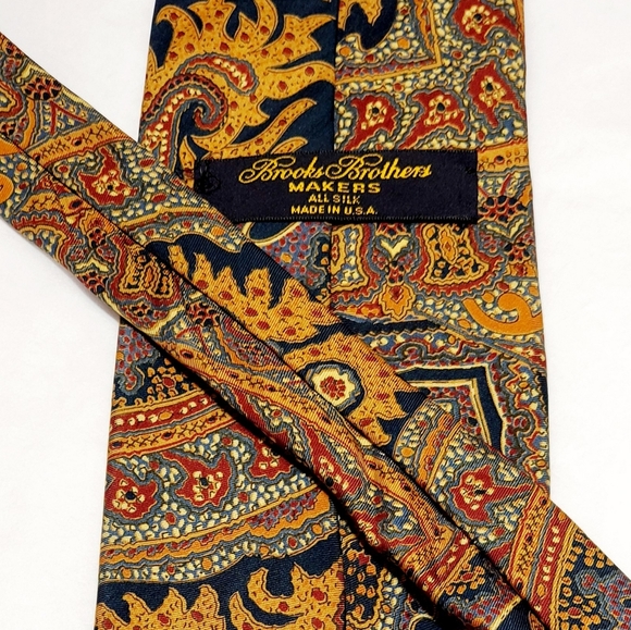 Vintage BROOKS BROTHERS  100% Silk Necktie - Picture 4 of 4